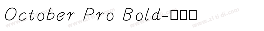 October Pro Bold字体转换